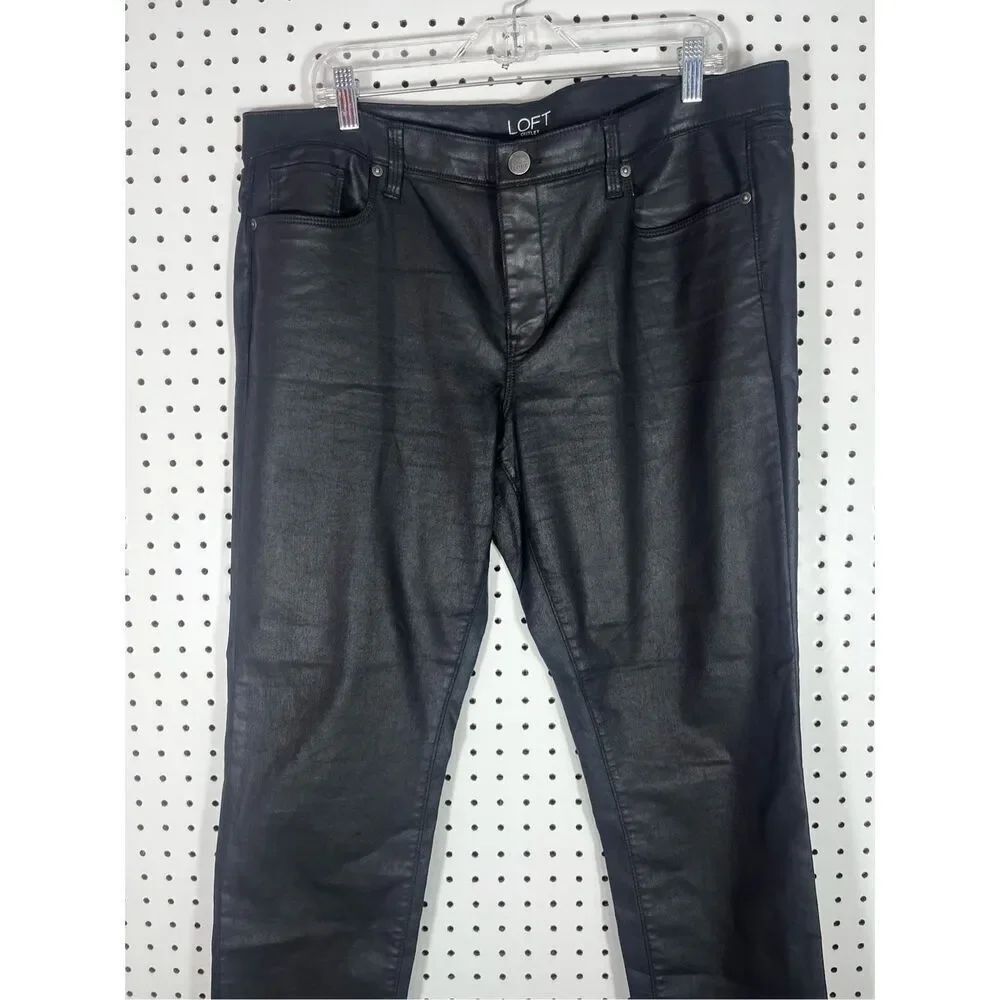 Loft modern skinny coated jeans size 16